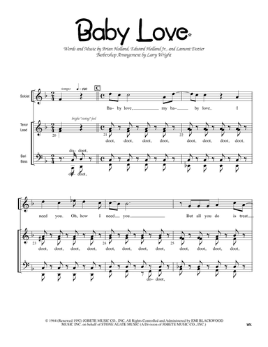Baby Love (arr. Larry Wright)