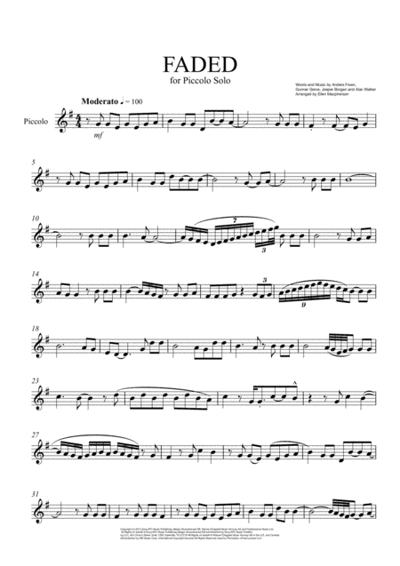 Faded (arr. Ellen Macpherson)