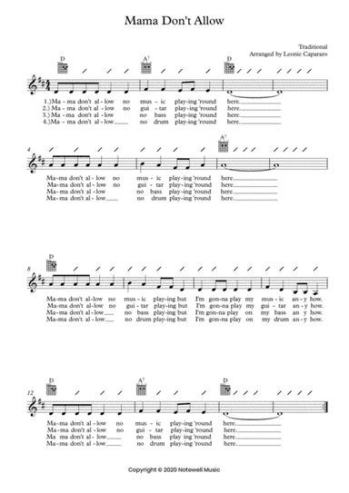 Mama Don't Allow (arr. Leonie Capararo)