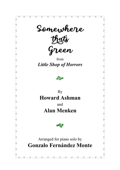 Somewhere That's Green (arr. Gonzalo Fernández Monte)