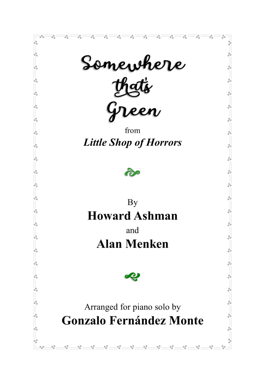 Somewhere That's Green (arr. Gonzalo Fernández Monte)