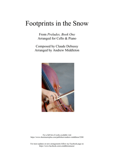 Footprints in the Snow arranged for Cello & Piano (arr. Andrew Middleton)