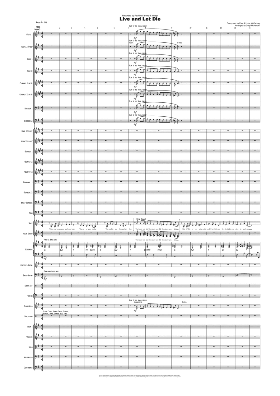 Live And Let Die (arr. Daryl McKenzie)