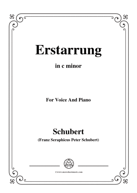 Schubert-Erstarrung,from 'Winterreise',Op.89(D.911) No.4,in c minor,for Voice&Piano (arr. MSM)