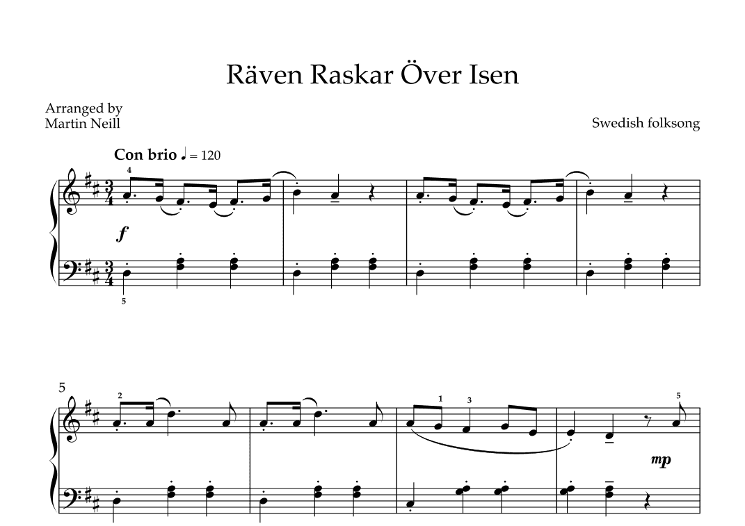 Räven Raskar Över Isen (arr. Martin Neill)