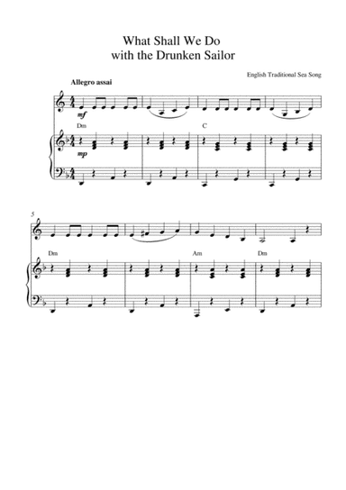 What Shall We Do with the Drunken Sailor? (arr. Kaiserin Rebecca)