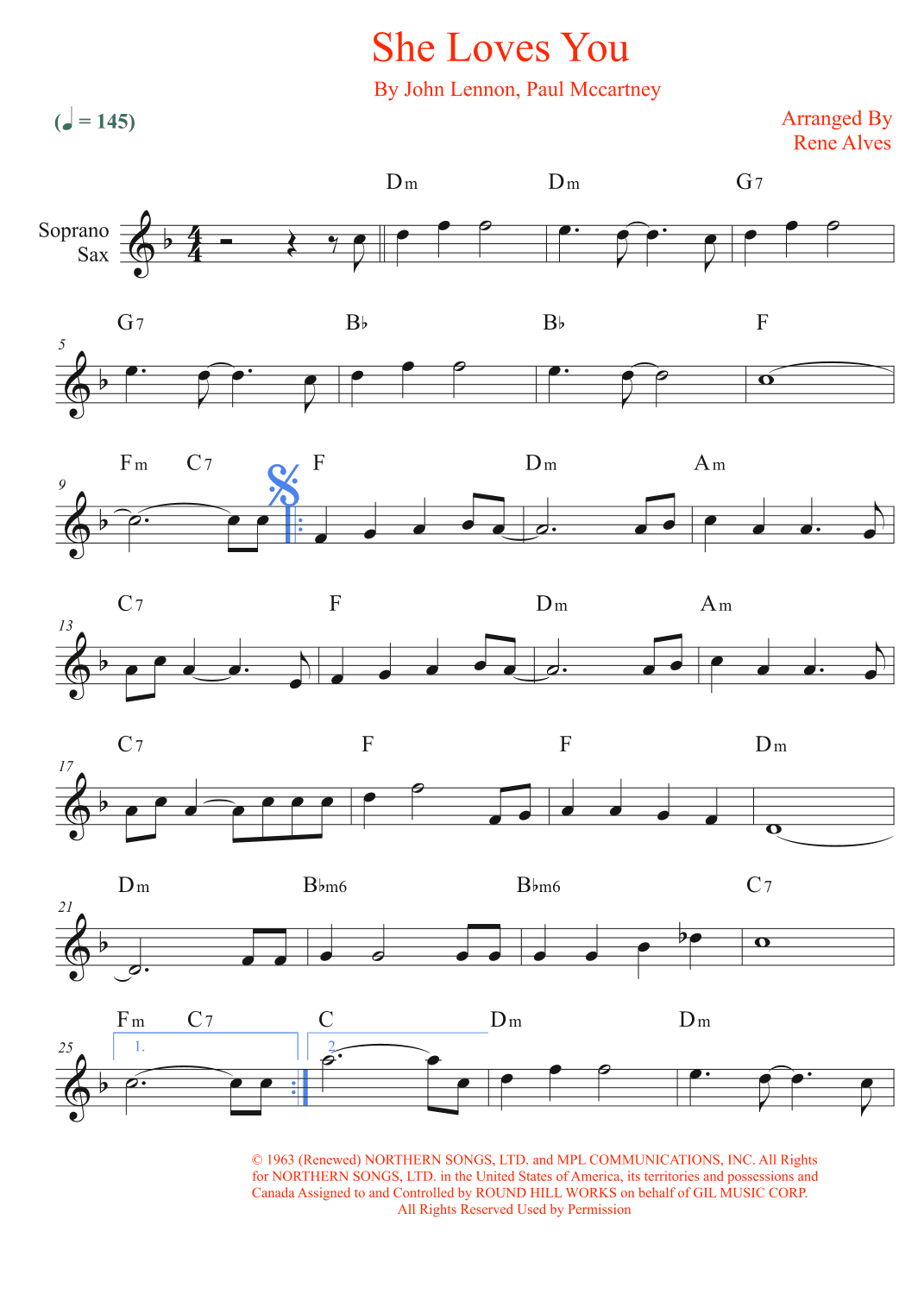 She Loves You (arr. Rene Alves)