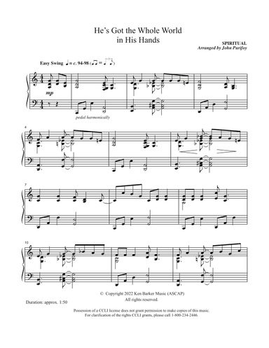 He's Got the Whole World in His Hands (arr. John Purifoy)