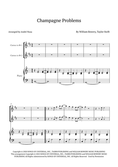 Champagne Problems (arr. André Nusa)
