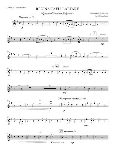 Regina Caeli Laetare (arr. Dereck Scott)