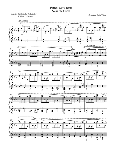 Fairest Lord Jesus Medley, piano solo (arr. julia tsien)