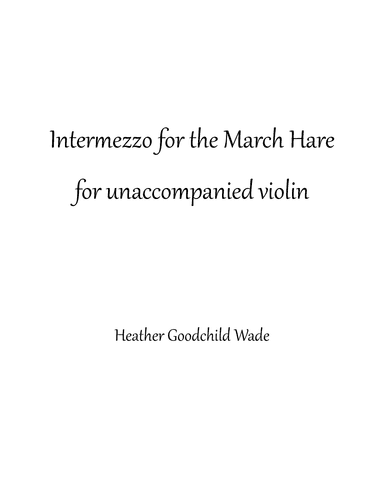 Intermezzo for the March Hare