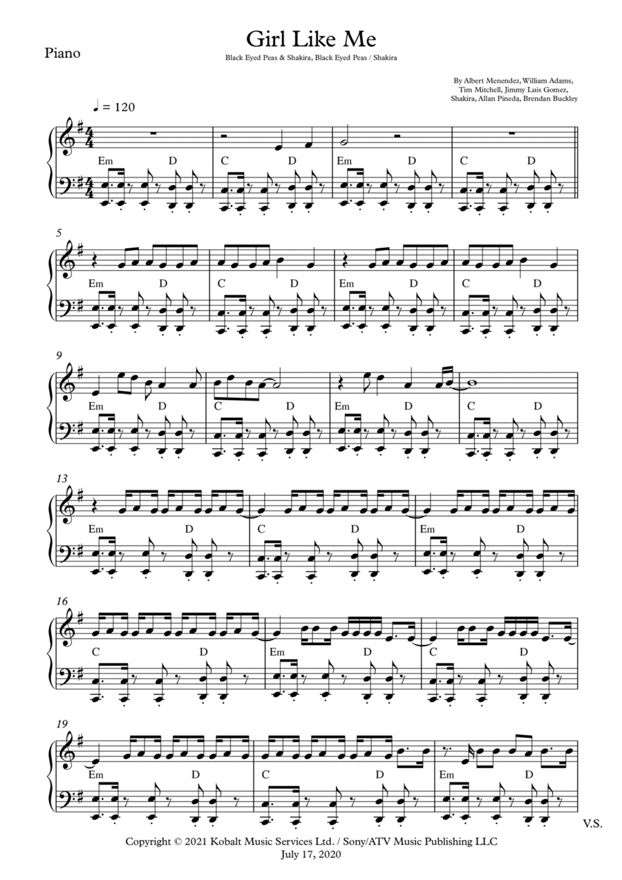 Girl Like Me (arr. Wesley S. SIlva)