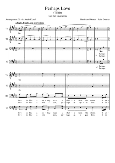 Perhaps Love (arr. Ansie Kotzé)