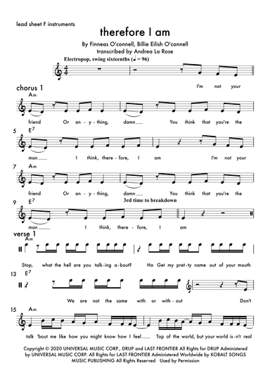 Therefore I Am (arr. Andrea La Rose)
