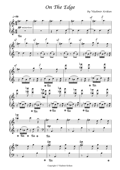 On the Edge by Vladi Krik for piano solo