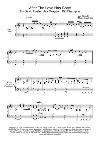 After The Love Has Gone (arr. Music Greatness)