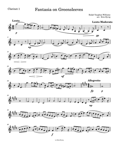 Fantasia on Greensleeves (arr. Erin Dyvig)