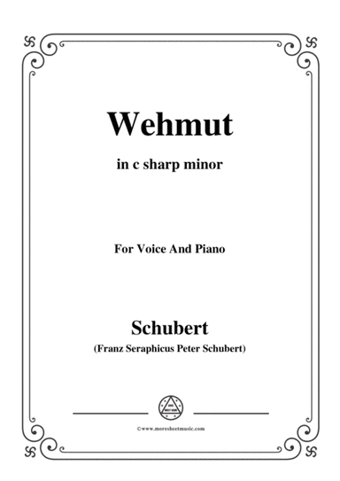 Schubert-Wehmut,Op.22 No.2,in c sharp minor,for Voice&Piano (arr. MSM)
