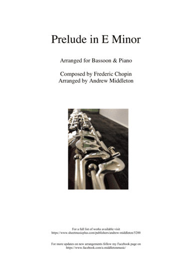 Prelude in E Minor arranged for Bassoon & Piano (arr. Andrew Middleton)