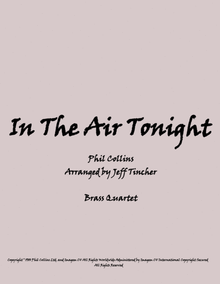 In The Air Tonight (arr. Jeff Tincher)