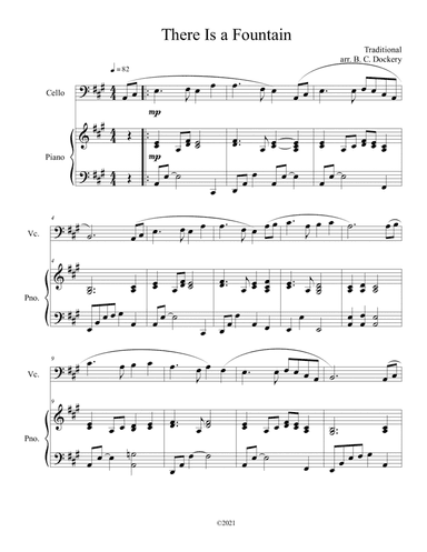 There Is a Fountain (Cello Solo) with piano accompaniment (arr. B. C. Dockery)