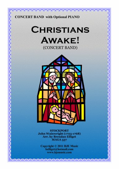 Christians Awake - Concert Band Score and Parts PDF (arr. Brendan Elliget MAGA 537)