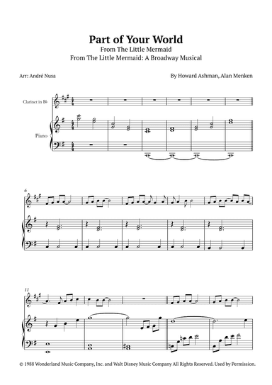 Part Of Your World (arr. André Nusa)
