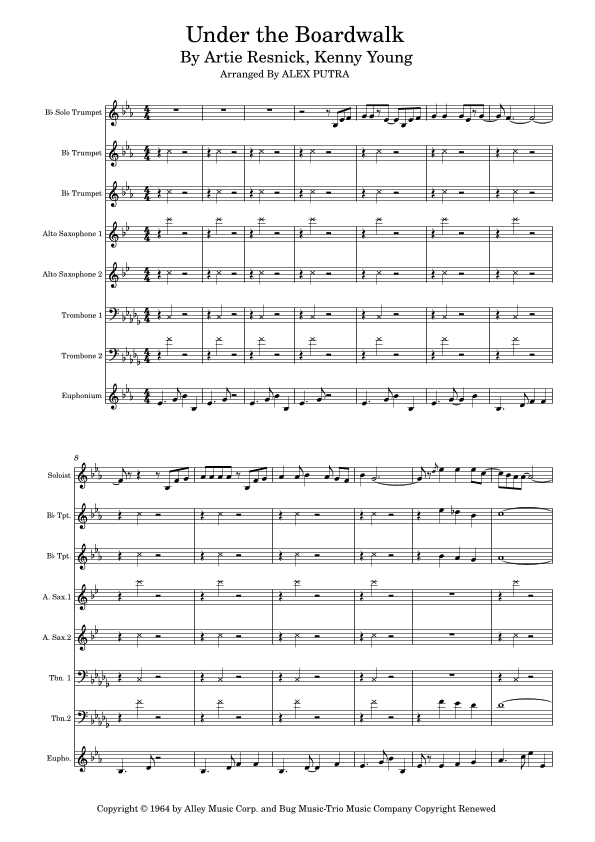 Under The Boardwalk (arr. Alex Putra)