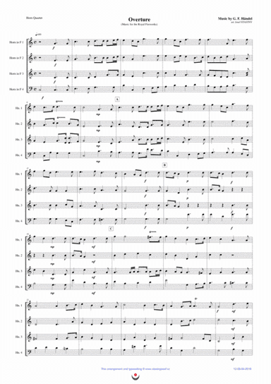 Overture (Music for the Royal Fireworks) (arr. Josef STASTNY)