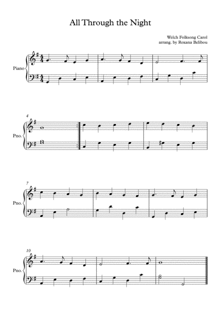 All through the Night (arr. Roxana Belibou)