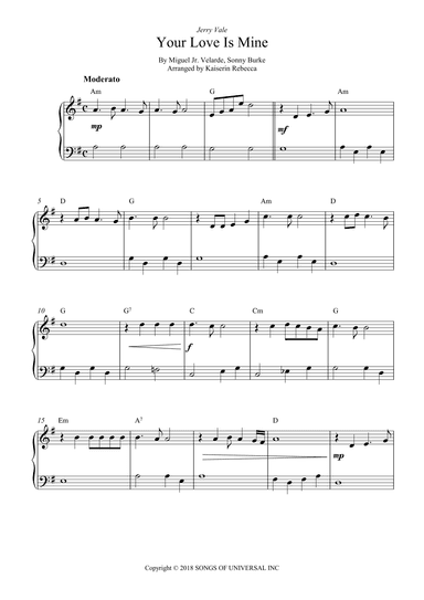 Your Love Is Mine (arr. Kaiserin Rebecca)