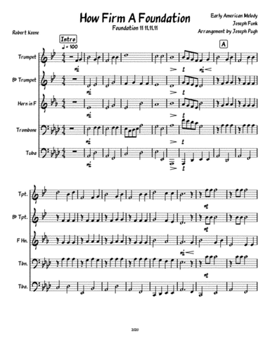 How Firm A Foundation (Brass Quintet) (arr. Joseph Pugh)