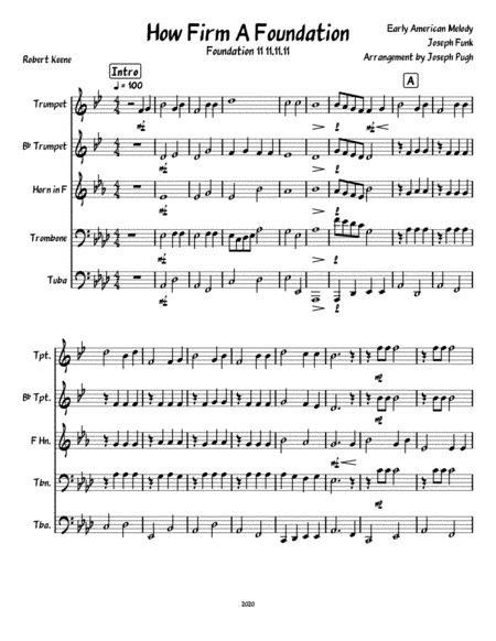 How Firm A Foundation (Brass Quintet) (arr. Joseph Pugh)