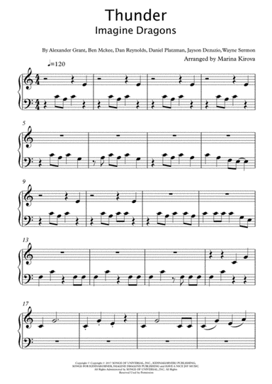 Thunder (arr. Arranged by Marina Kirova)