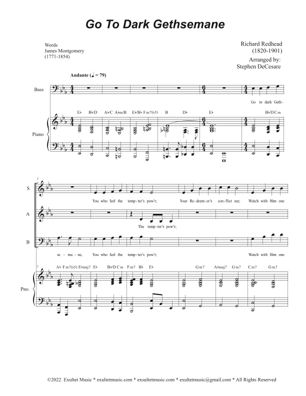 Go To Dark Gethsemane (SAB) (arr. Stephen DeCesare)