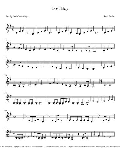 Lost Boy (arr. Lori Cummings)
