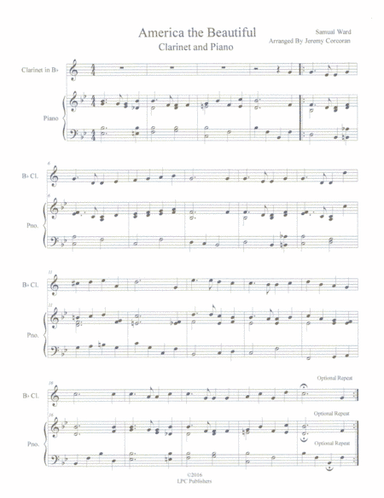 America the Beautiful Clarinet Solo with Piano (arr. Jeremy Corcoran)
