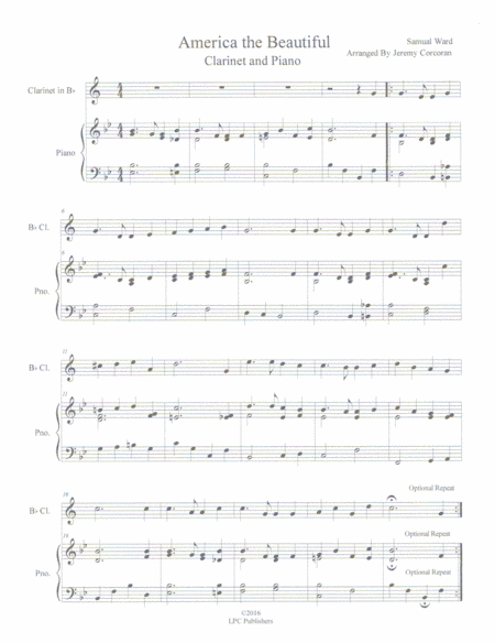 America the Beautiful Clarinet Solo with Piano (arr. Jeremy Corcoran)