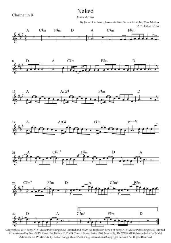 Naked (arr. Fabio Britto)
