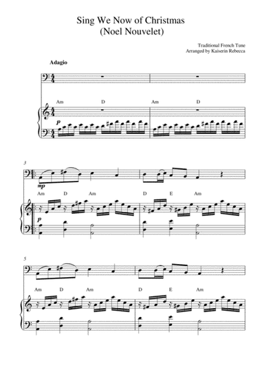 Sing We Now of Christmas (Noel Nouvelet) (for bassoon and piano) (arr. Kaiserin Rebecca)