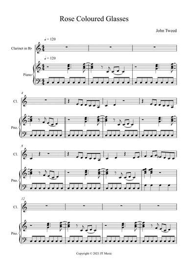 Rose Coloured Glasses for Clarinet and Piano