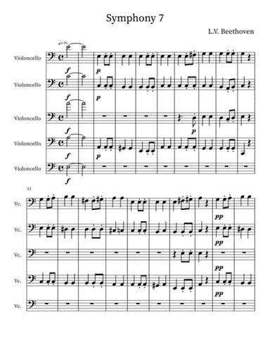 Symphony 7 - Allegretto (arr. Tom Christie)