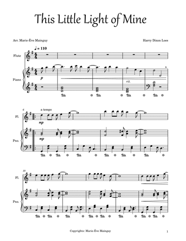 This Little Light of Mine (arr. Marie-Ève Mainguy)