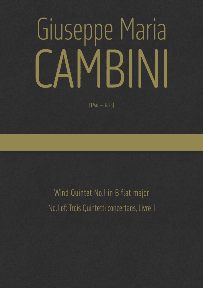 Cambini - Wind Quintet No.1 in B flat major (arr. J.G. Cucó Barber)