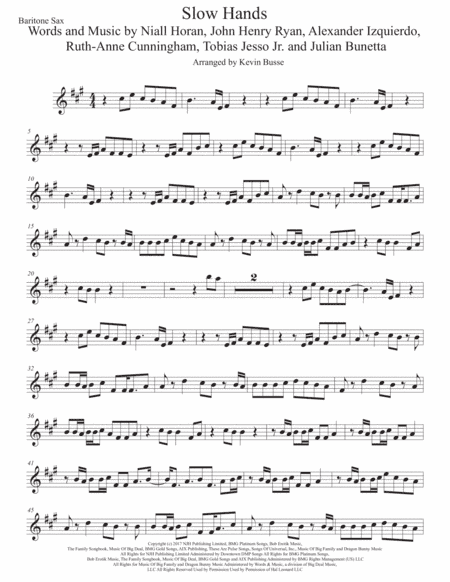 Slow Hands (arr. Kevin Busse)