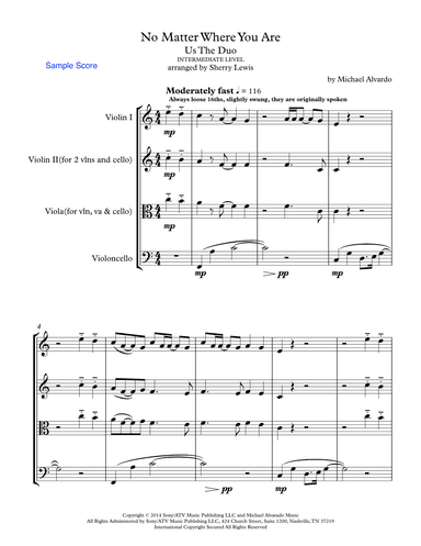 No Matter Where You Are (arr. Sherry Lewis Publishing)