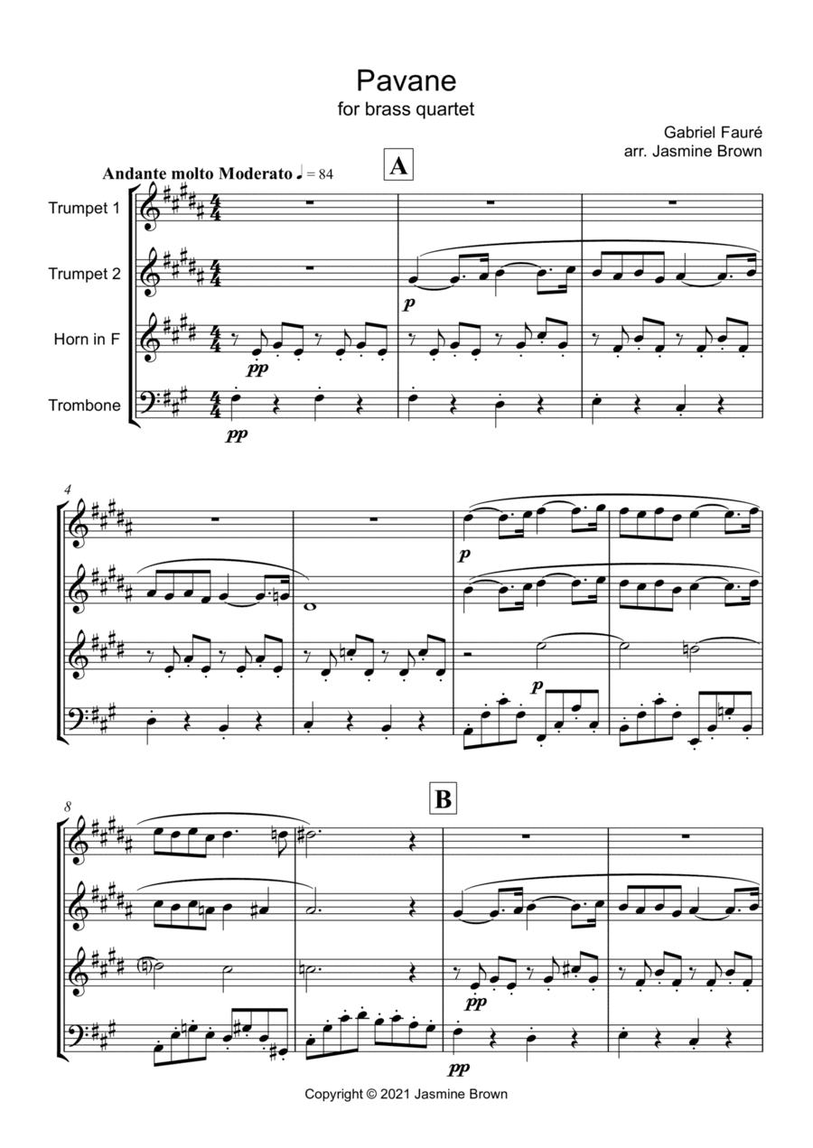 Pavane - Brass Quartet (arr. Jasmine Brown)