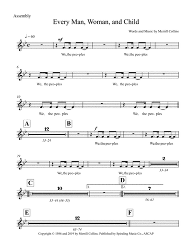 Every Man, Woman, and Child - Assembly - Bb Major