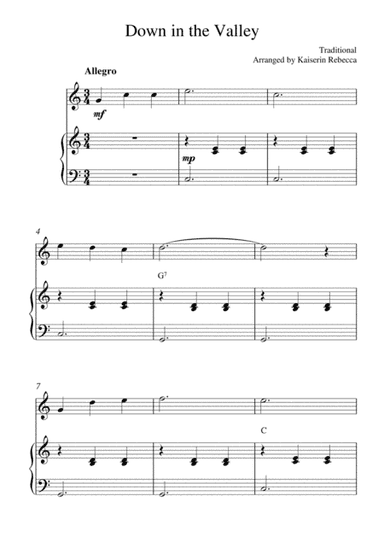 Down in the Valley (arr. Kaiserin Rebecca)